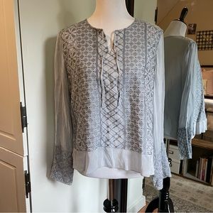J.Jill Medium Blue Long Sleeve Top